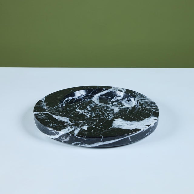 Mid 20th Century Nero Marquina Marble Dish For Sale - Image 5 of 10