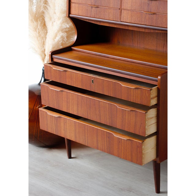 Vintage Danish Teak Secretary, 1960s For Sale - Image 6 of 18