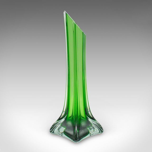 Mid-Century Modern Small Vintage Single Stem Vase, Scandinavian, Glass, Posy Sleeve, Mid Century For Sale - Image 3 of 9