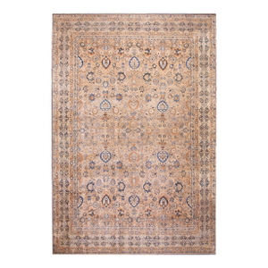 Luxurious Beige Background With Special Allover-Floral Design Antique Persian Kirman Rug