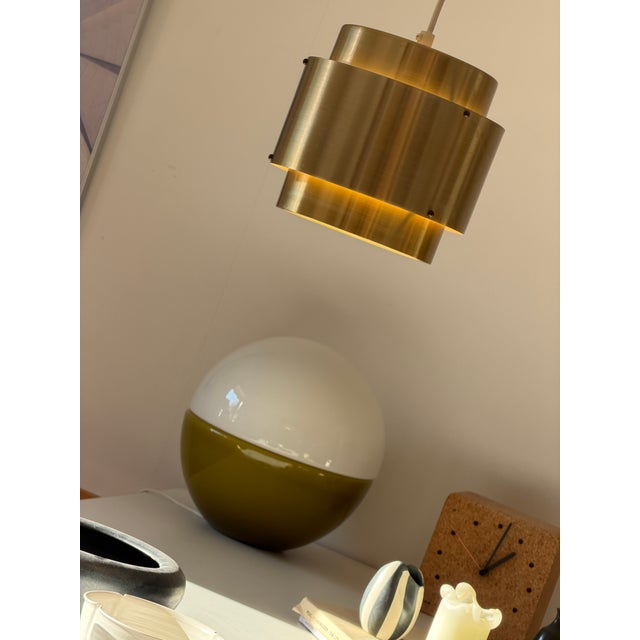 Mid-Century Modern Swedish Brass Pendant Lamp, 1970s For Sale - Image 11 of 16