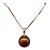 Chocolate Pearl Pendant Necklace 14kt Yellow Gold 8mm 18in Estate For Sale