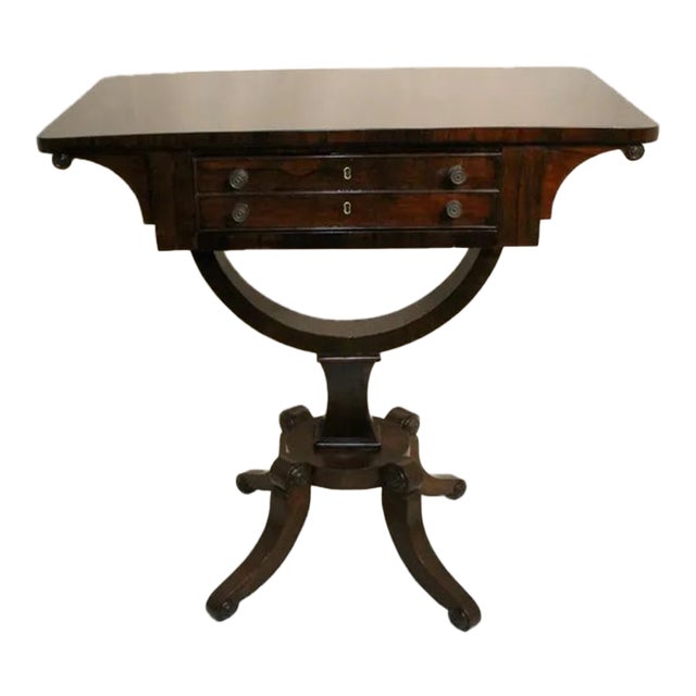 Antique Regency Style Rosewood Writing Table, 19th C. For Sale