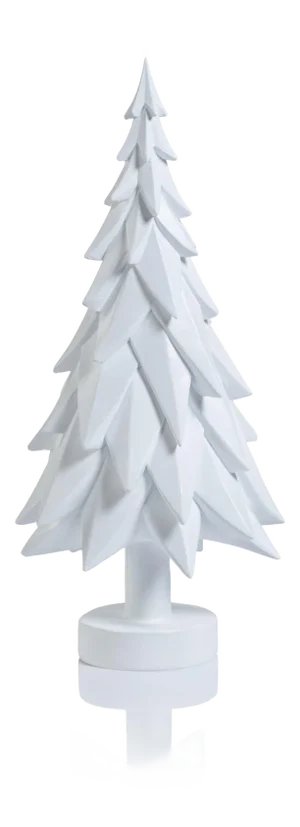 Patrice White Decorative Tabletop Spruce Tree, Medium