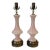 Pair of C. 1960s Mid Century Modern Pink Murano Glass Table Lamps For Sale