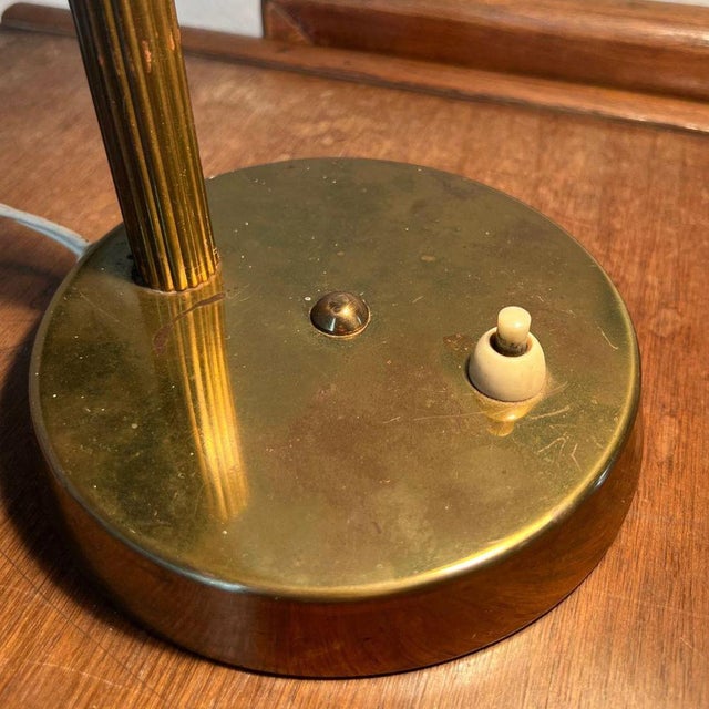 1940s Swedish Brass Table Lamp attributed to Boréns, 1940s For Sale - Image 5 of 7
