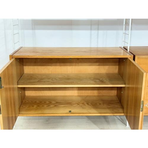 Wood Mid-Century Modern String Shelving Wall Unit For Sale - Image 7 of 16