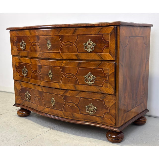 Antique Baroque Chest of Drawers with Inlays, 1790s For Sale - Image 4 of 18
