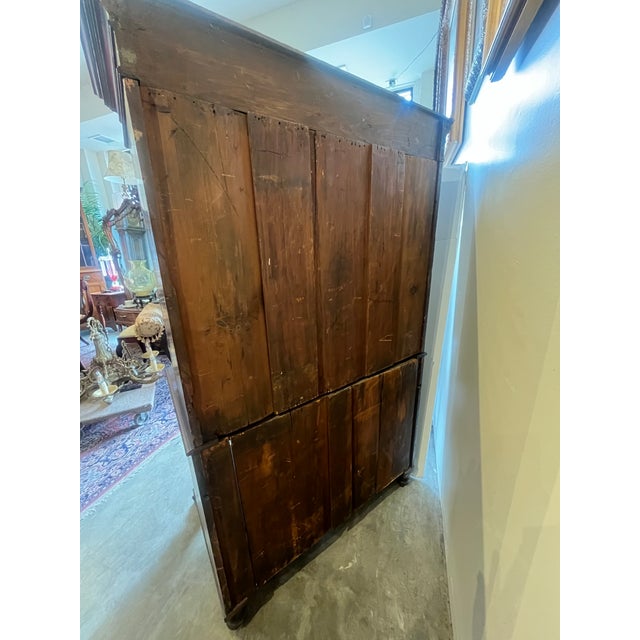 Wood Late 19th Century Turn of the Century American Empire Mahogany Step Back Bookcase For Sale - Image 7 of 7