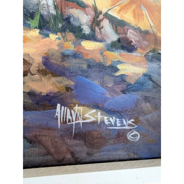 1980s Original Oil Painting by Well Known California Artist, Allayn Stevens For Sale - Image 4 of 5