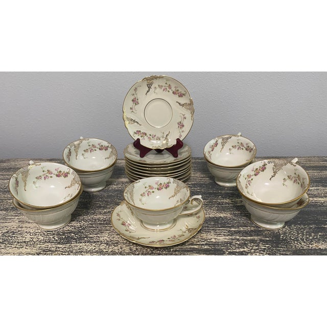 Vintage Thomas Ivory Bavaria Rose & Gold China Set — 53 Pieces For Sale In Tampa - Image 6 of 12