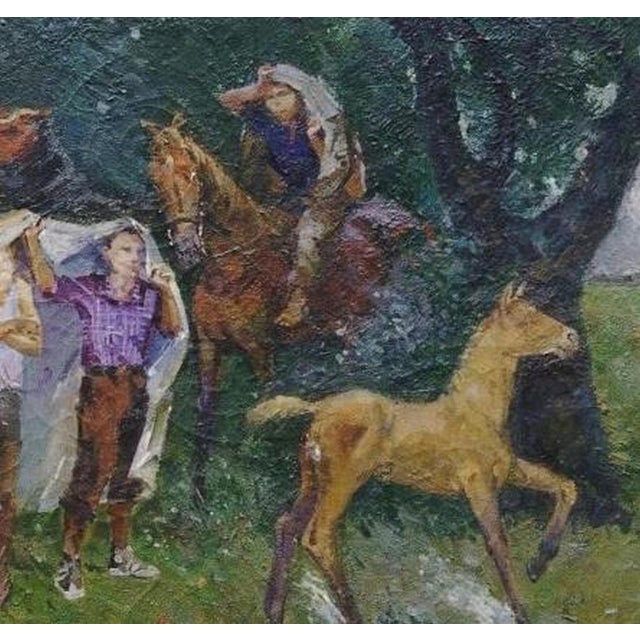 Vintage Horse Oil Painting by Andrey Yalansky (Yalansky, A.V., born 1959) For Sale - Image 6 of 6