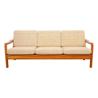 Vintage 3-Seater Sofa Daybed in Teak by Juul Kristensen For Sale