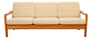 Vintage 3-Seater Sofa Daybed in Teak by Juul Kristensen