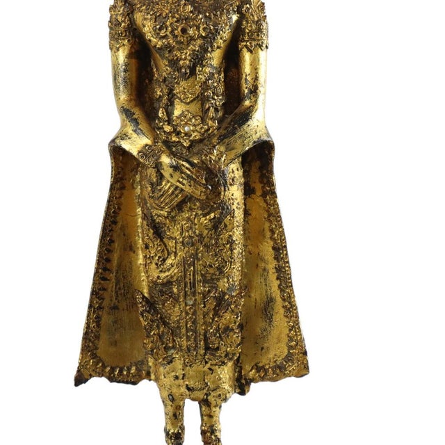 Thai Artist, Standing Buddha, 1800s, Bronze and Gold Leaf For Sale - Image 10 of 11