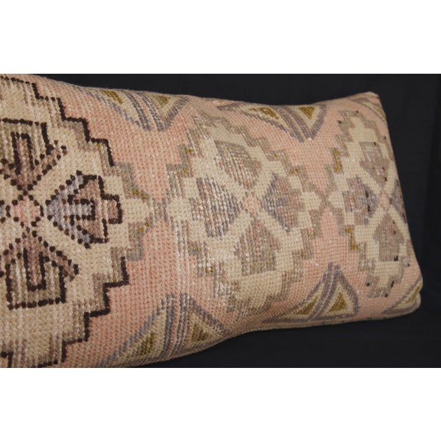 Textile Decorative Handwoven Bohemian Rug Pillow Cushion Cover -16'' X 32'' For Sale - Image 7 of 10