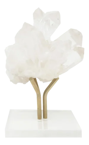 Camia. White Crystal Sculpture.