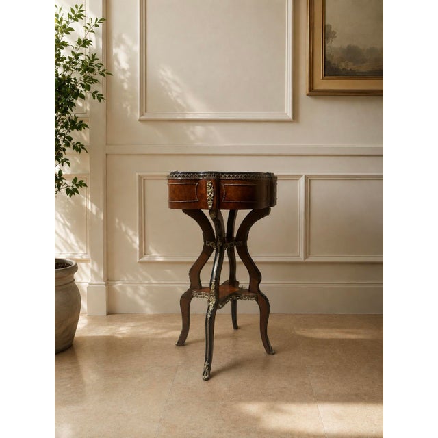 Exceptional late 19th-century French jardinière, later converted into a bijouterie or jewelry display table. Executed in...
