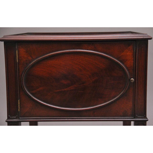 Mid-Century Flame Mahogany Bedside Cabinets, 1960, Set of 2 For Sale - Image 4 of 12