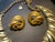 MCM Jewelry Marriage Hollywood Golden Age Matte Gold Collar Necklace and Earrrigs. For Sale In South Bend - Image 6 of 10