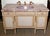 Unique and rare antique 1930's Louis XVI style lavatory cabinet with purple lustre oval basin (18.75 w x 13.75) set in...