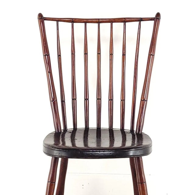 Early 19th Century Pair of Rustic Provincial Ash Windsor Chairs, Circa 1820, Probably England For Sale - Image 5 of 6