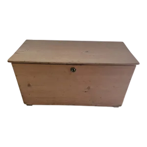 Antique Pine Trunk / Blanket Box From England