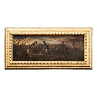 Neapolitan Artist, Battle Between Christians and Turks, 18th Century, Oil on Canvas, Framed For Sale