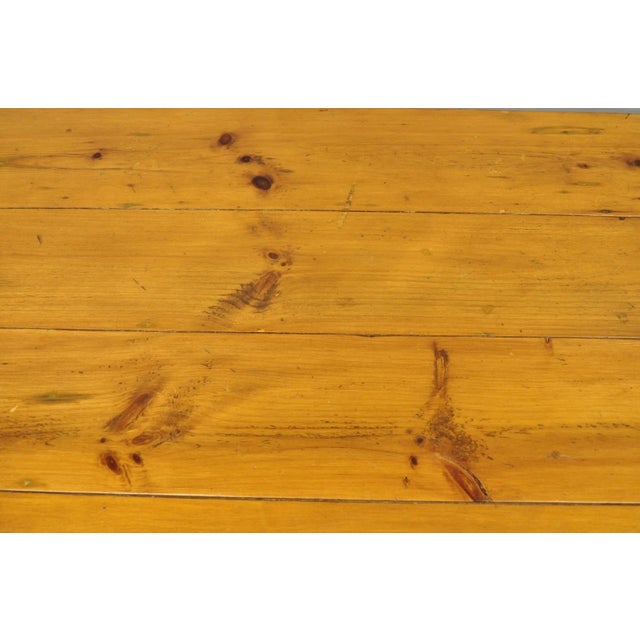 Vintage French Country Oval Pine Wood 78" Baluster Leg Farmhouse Dining Table For Sale - Image 9 of 18