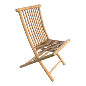 Early 21st Century Bent Bamboo Barcelona Style Folding Side Chair