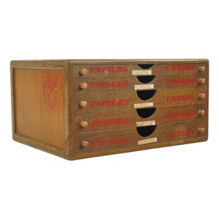 Vintage French Canson Paper Storage Cabinet For Sale