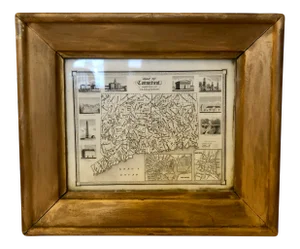 1842 J H Goldthwait Miniature Map of Connecticut
