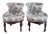 Antique Victorian Toile Upholstered Parlor Slipper Chairs on Casters – A Pair For Sale