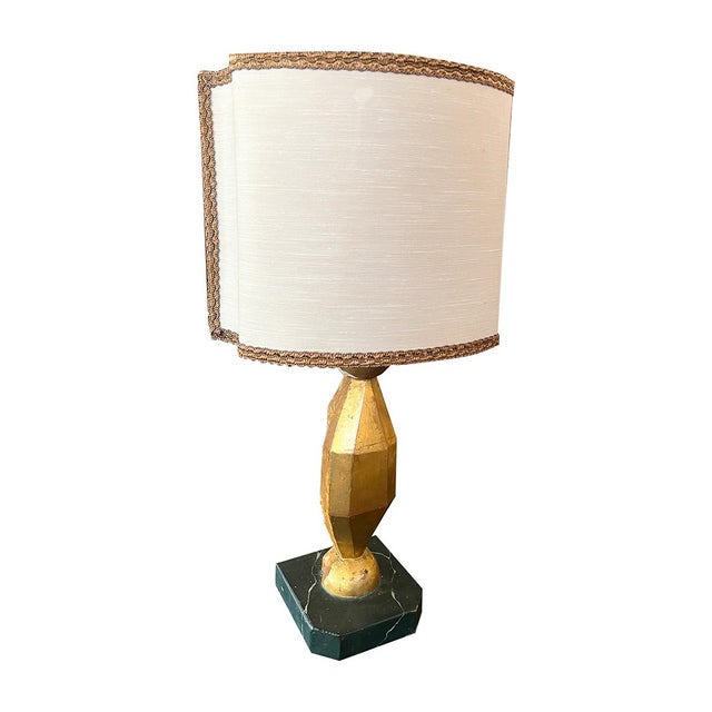 Petite Gold Table Lamps with Faux Green Marble Base. Shades are included with the lamps. These would be great for...