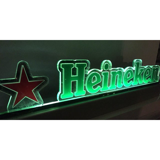 Illuminated Advertising Sign frm Heineken, 1980s For Sale - Image 11 of 11