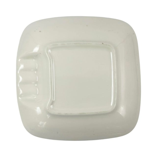 White Vintage Columbia University Ceramic Ashtray Catchall Dish Ivy League For Sale - Image 8 of 9