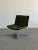 W27.5 D26 H31.5 SW26 SD19 SH17 Newly Upholstered swivel lounge chair with fun channel stitching and chrome polished bases....