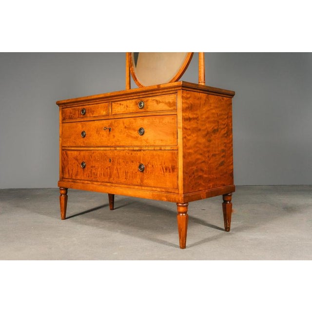 Early 20th Century Art Nouveau Chest of Drawers with Mirror For Sale - Image 17 of 18