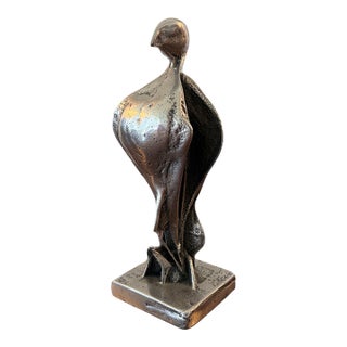 Mid Century Modern Brutalist Metal Bird Sculpture For Sale