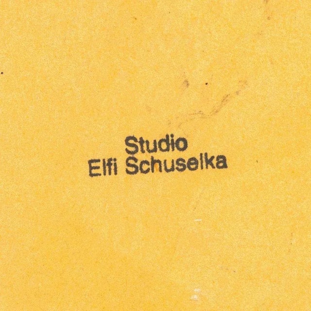 Dark Pink Elfi Schuselka Abstract Figure Acrylic, 1965 For Sale - Image 8 of 8