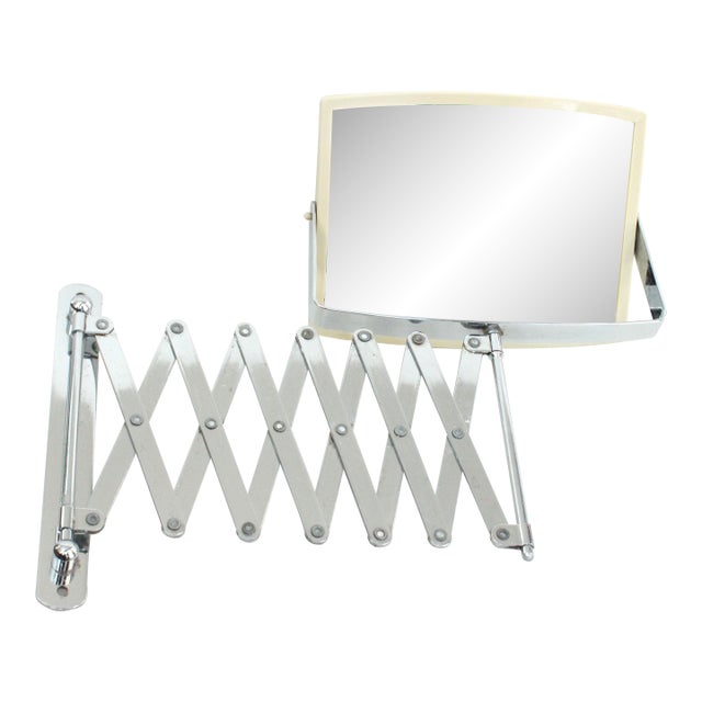 MCM Chrome Plated Men's Shaving Wall Mirror For Sale