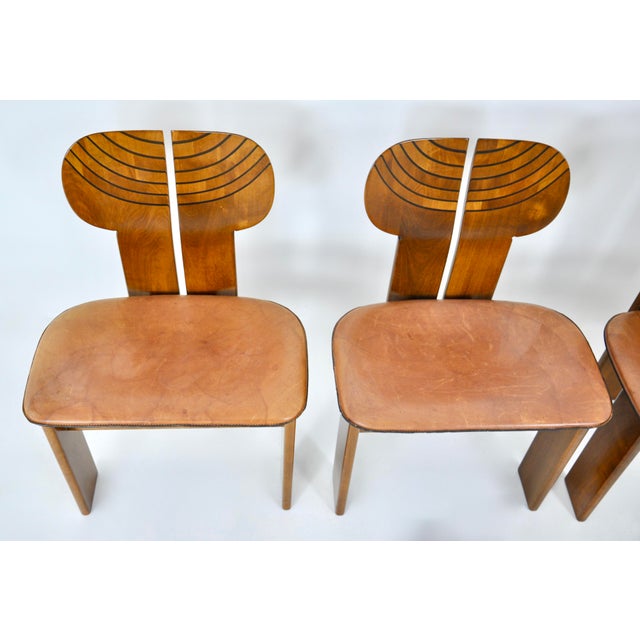 Africa Dining Chairs attributed to Afra & Tobia Scarpa for Maxalto, 1975, Set of 4 For Sale - Image 12 of 15