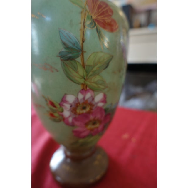 Antique Vase in Painted Opaline Glass, 1890s, in Flawless conditions. Designed 1890 to 1919