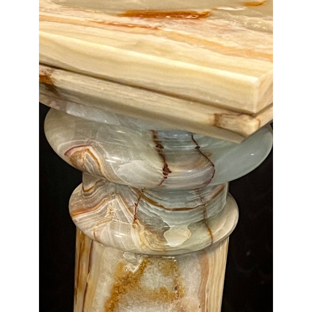 Elevate your home decor with this exquisite Solid Onyx Pedestal, crafted from incredibly beautiful, natural stone. Each...