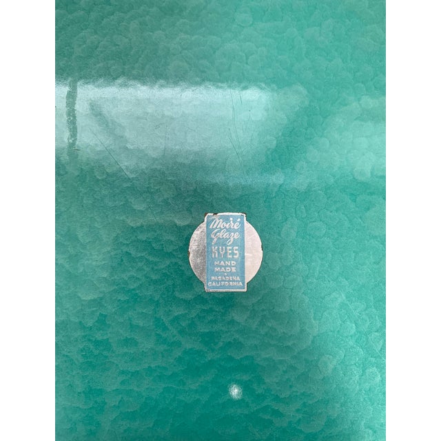 Mid Century Kyes Turquoise Enamel & Brass Tray – Handmade Pasadena, California For Sale In Denver - Image 6 of 6