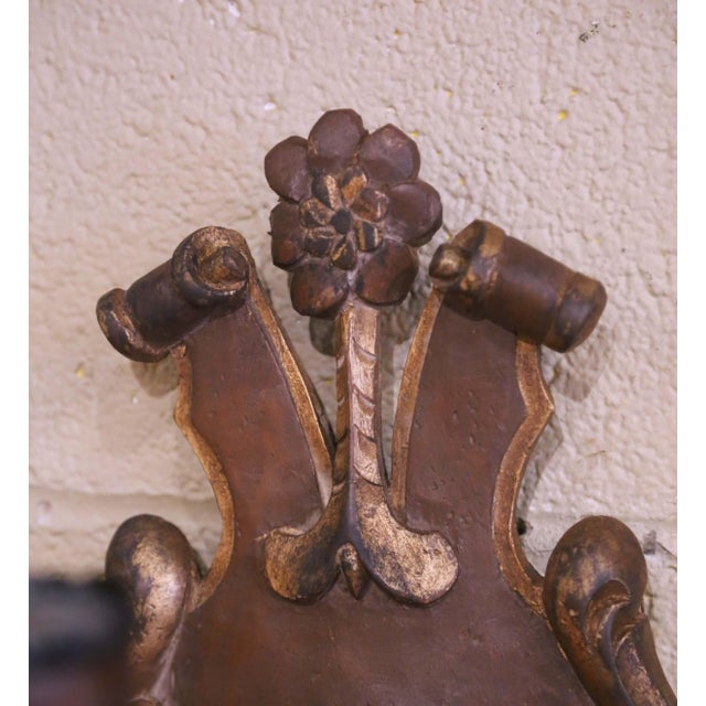 Wood 20th Century Italian Carved Polychrome Figural Arm Form Wall Sconces, Set of 4 For Sale - Image 7 of 10