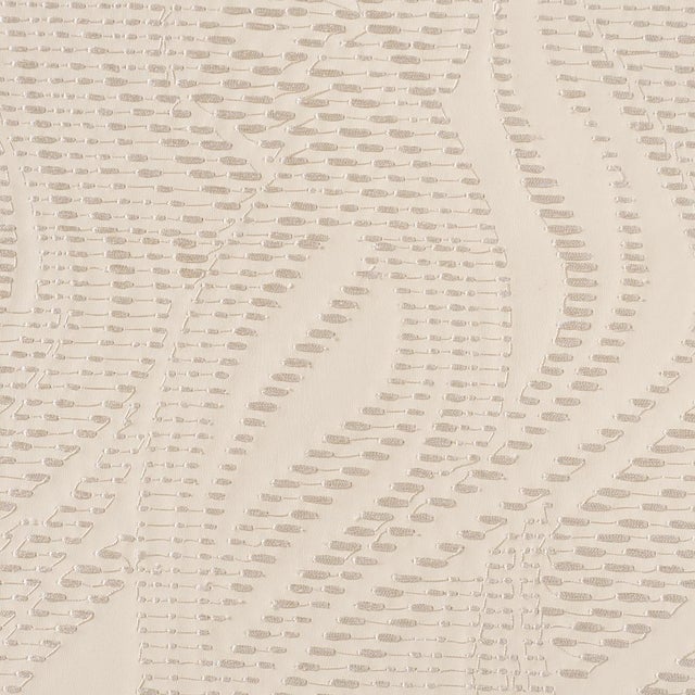 Traditional Sample - Schumacher Quilted Waves Wallcovering Wallcovering In Dune For Sale - Image 3 of 6
