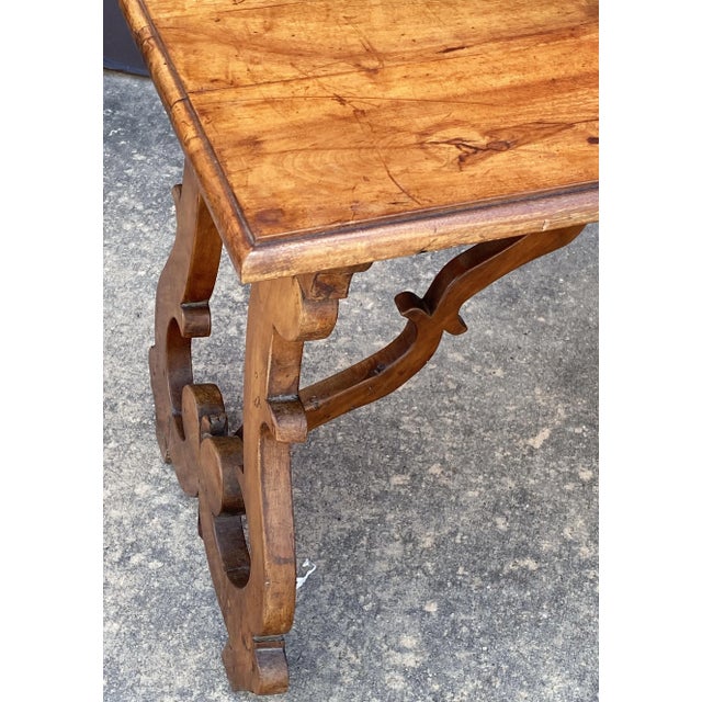 Brown Italian Console Table of Hand Carved Walnut From the Early 19th Century For Sale - Image 8 of 11