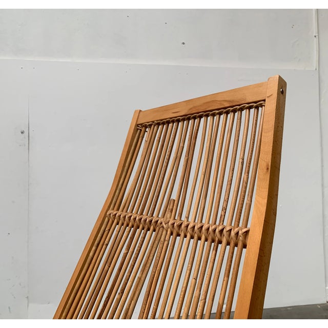 Mid-Century German Rattan Rocking Chair from Deutschen Werkstätten Hellerau, 1960s For Sale - Image 9 of 18