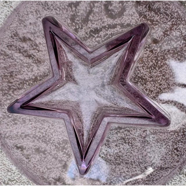 Vintage Heisey Glass Amethyst Colored Glass Bowl W/Star For Sale - Image 9 of 13